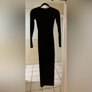 Skims Long Sleeve Crew Neck Dress